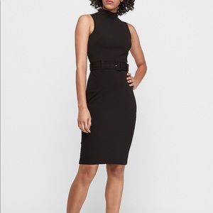 NWT Belted Mock Neck Sheath Dress